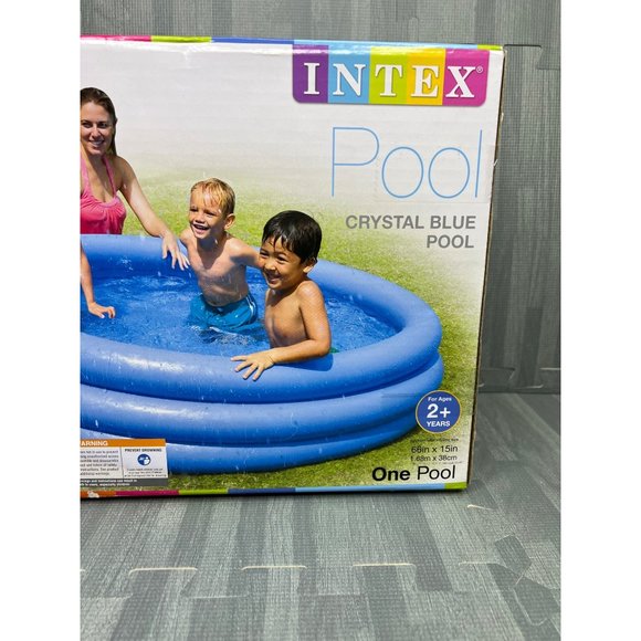 Intex Crystal Blue Inflatable Swimming Pool 66in x 15 in - Picture 2 of 3
